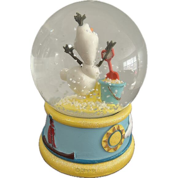 Disney Frozen OLAF Summer Snowglobe "In Summer" Beach Music Box Plays Let it Go! - Picture 3 of 5